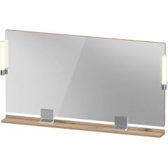 Duravit Sivida SV7425010550000 lustro 133x65 cm prostokątne z oświetleniem chrom-drewno