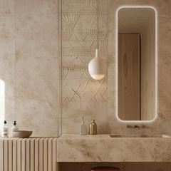 Guarda Harmony FLAHAR140X80LI12V lustro 40x80 cm prostokątne z oświetleniem srebrny