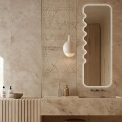 Guarda Harmony FLAHAR250X150LI12V lustro 50x150 cm z oświetleniem srebrny