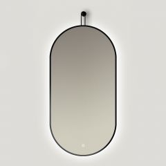 Ars Longa Avanti LEDAVANTI50100C lustro 50x100 cm owalne z oświetleniem czarne