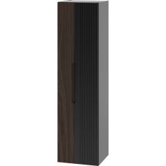 Megstyl Avella 2425 szafka 34.5x31.8x130 cm boczna wisząca czarna-orzech