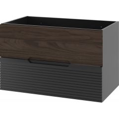 Megstyl Avella 2586 szafka 80x45.8x50 cm podumywalkowa wisząca czarna-orzech