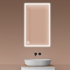 Oltens Nordlis 64106000 lustro 60x100 cm prostokątne z oświetleniem z matą grzewczą