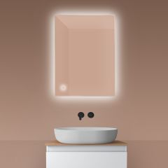 Oltens Nordlis 64115000 lustro 60x80 cm prostokątne z oświetleniem z matą grzewczą