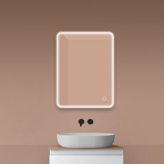 Oltens Nordlis 64116000 lustro 60x80 cm prostokątne z oświetleniem z matą grzewczą
