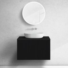 Oltens Lun 63025300 blat naszafkowy 80x45 cm czarny