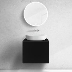 Oltens Lun 60032300 szafka 60x44.7x52 cm podumywalkowa wisząca czarna