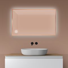 Oltens Nordlis 64111610 lustro 60x100 cm prostokątne z oświetleniem z matą grzewczą