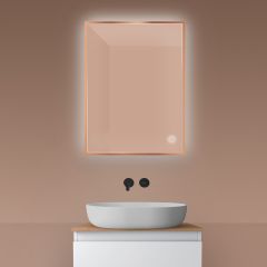 Oltens Nordlis 64115610 lustro 60x80 cm prostokątne z oświetleniem z matą grzewczą