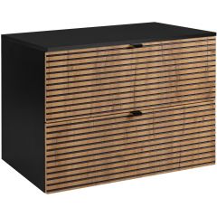 Rodan Loft 5906154450942 szafka 80x46x57 cm podumywalkowa wisząca czarna-dąb