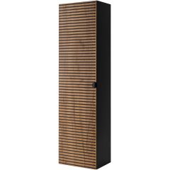 Rodan Loft 5906154450959 szafka 35x27x136 cm boczna wisząca czarna-dąb