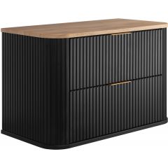 Rodan Elegance 5906154452533 szafka z blatem 80.4x41.5x51.7 cm podumywalkowa wisząca czarna-dąb