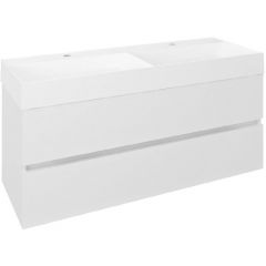 Sapho Odetta DT1203030 szafka 118x43.5x50 cm podumywalkowa wisząca biała