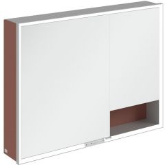 Villeroy & Boch My View+ A48110AH szafka 75x16.8x100 cm z lustrem czerwona