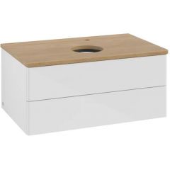 Villeroy & Boch Antao K19051GF szafka z blatem 80x50x36 cm podumywalkowa wisząca biała-drewno