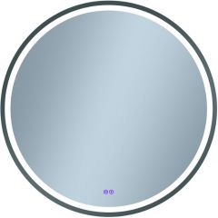 Venti Orion Graphite 5905951180328 lustro 80x80 cm okrągłe z oświetleniem z matą grzewczą grafit