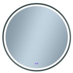 Venti Orion Graphite 5905951180373 lustro 60x60 cm okrągłe z oświetleniem z matą grzewczą grafit