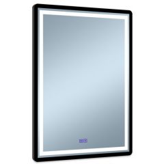 Venti Duo 5905951180441 lustro 60x80 cm prostokątne z oświetleniem z matą grzewczą czarny