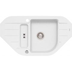 Alveus Niagara 1126011 zlewozmywak granitowy 90x50 cm biały