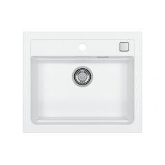 Alveus Atrox 1131991 zlewozmywak granitowy 59x50 cm biały