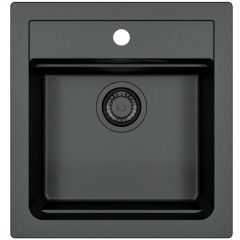 Alveus Atrox 1148161 zlewozmywak granitowy 50x47 cm czarny