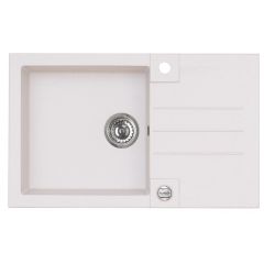 Alveus Rock 1203011 zlewozmywak granitowy 78x48 cm biały