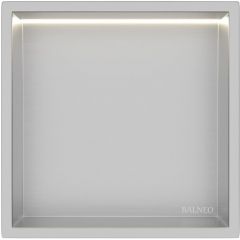 Balneo Wall Box LED Inox B01010101091 półka wnękowa 30 cm stal