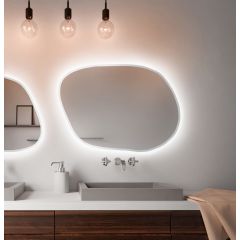 Baltica Design Bright Stain IV 5904107920733 lustro 70x50 cm z oświetleniem biały