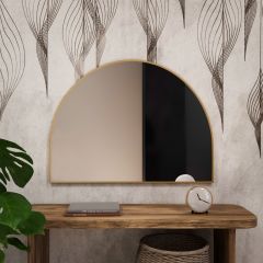 Baltica Design Tiny Border Semi Round 5904107924137 lustro 110x75 cm złoty