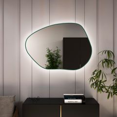 Baltica Design Bright Stain I 5904107931722 lustro 90x64 cm z oświetleniem