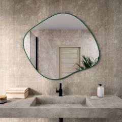 Baltica Design Tiny Border Stain III 5904107931937 lustro 80x70 cm zielony