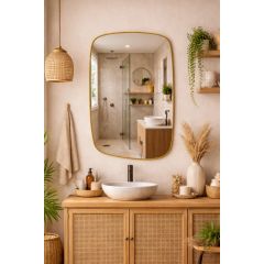 Baltica Design Stone Calm 5904107932958 lustro 60x90 cm złoty