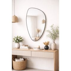 Baltica Design Stone Fluid 5904107933009 lustro 55x92 cm czarny