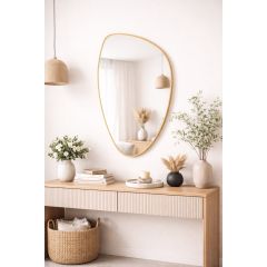 Baltica Design Stone Fluid 5904107933016 lustro 55x92 cm złoty