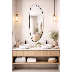 Baltica Design Stone Fluid 5904107933023 lustro 50x155 cm czarny