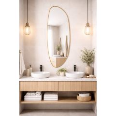 Baltica Design Stone Fluid 5904107933030 lustro 50x155 cm złoty