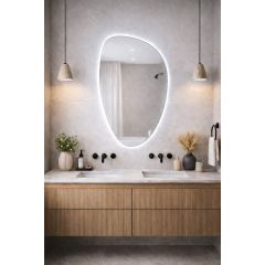 Baltica Design Stone Fluid 5904107933122 lustro 55x92 cm z oświetleniem