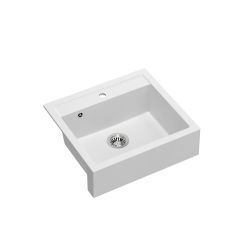 Berg Borgo BOR24104 zlewozmywak granitowy 60x54 cm biały