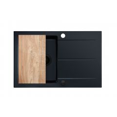 Berg Hobart BRQ1911BK zlewozmywak granitowy 78x50 cm czarny
