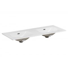 Comad Sky SKY120DDP8099 umywalka 120x46 cm prostokątna nablatowa-podwójna biała