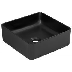 Comad Slim UM6276SLIM40BLACKDP umywalka 37x37 cm kwadratowa nablatowa czarna