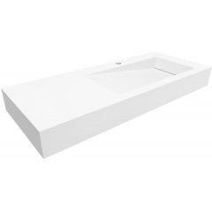 Cristalstone Linea Ideal U1100MBPOLB umywalka 110x45 cm prostokątna ścienna-z blatem biała