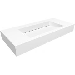 Cristalstone Linea Ideal U1100MCOLCBO umywalka 110x45 cm prostokątna ścienna-z blatem biała