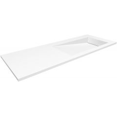 Cristalstone Linea Ideal U1200MBPOLBCRBO umywalka 120x45 cm prostokątna wpuszczana-z blatem biała