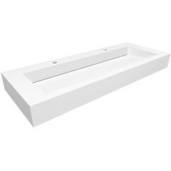 Cristalstone Linea Ideal U1200MOLC umywalka 120x45 cm prostokątna ścienna biała