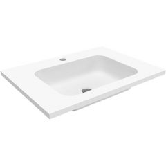 Cristalstone Linea Simpla U600MCOTCR umywalka 60x45 cm prostokątna wpuszczana-z blatem biała