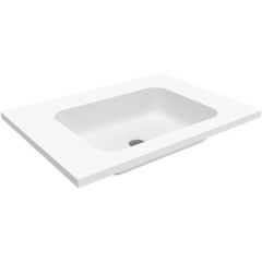 Cristalstone Linea Simpla U600MCOTCRBO umywalka 60x45 cm prostokątna wpuszczana biała