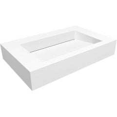 Cristalstone Linea Ideal U700MCOLCBO umywalka 70x45 cm prostokątna ścienna biała