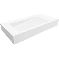 Cristalstone Linea Ideal U900MBLOLBBO umywalka 90x45 cm prostokątna ścienna-z blatem biała