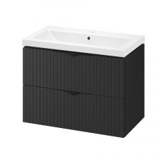 Cersanit Tirso S801587 umywalka z szafką 80 cm czarną